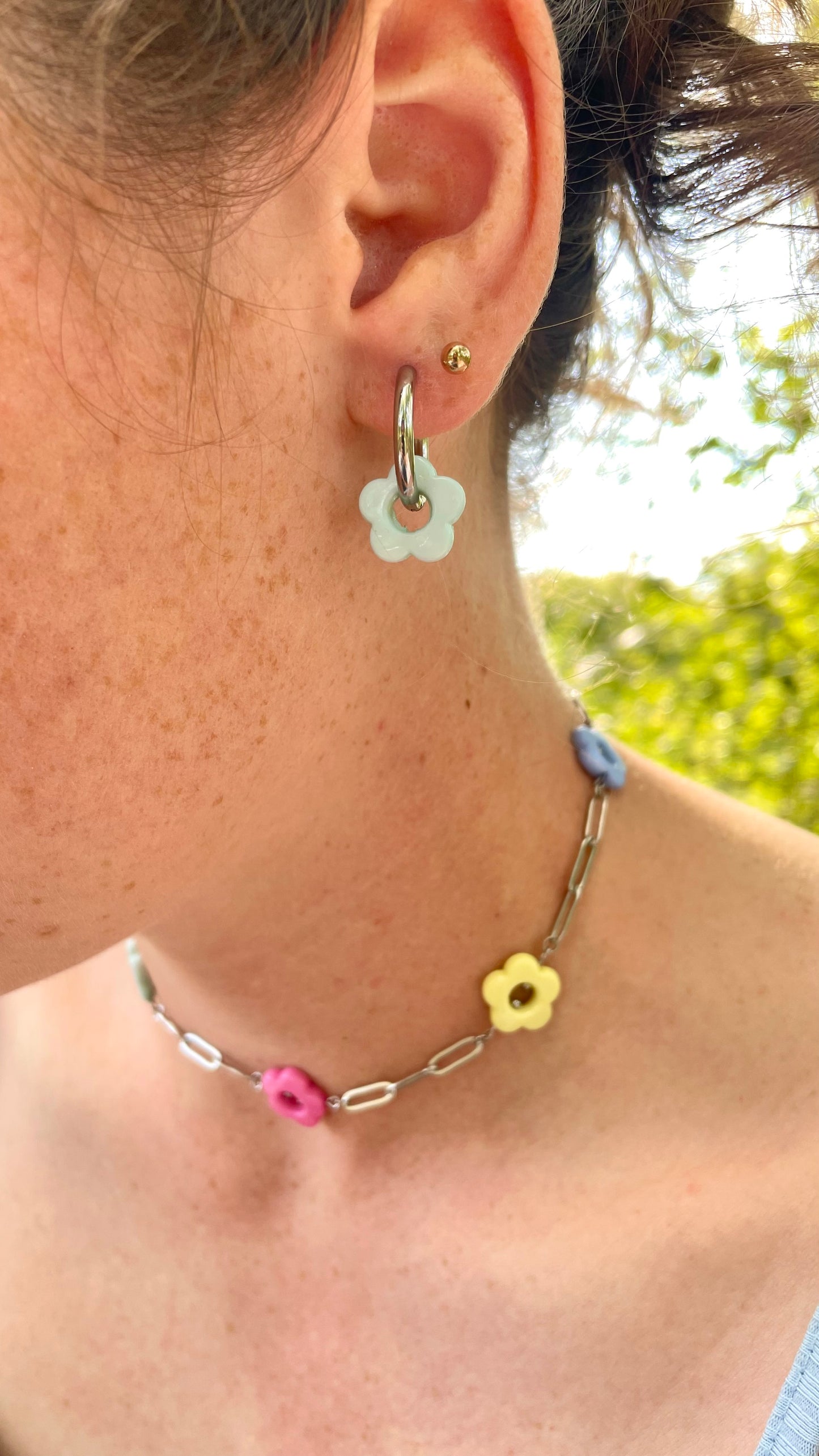 Boucle d'oreille Flora Argent