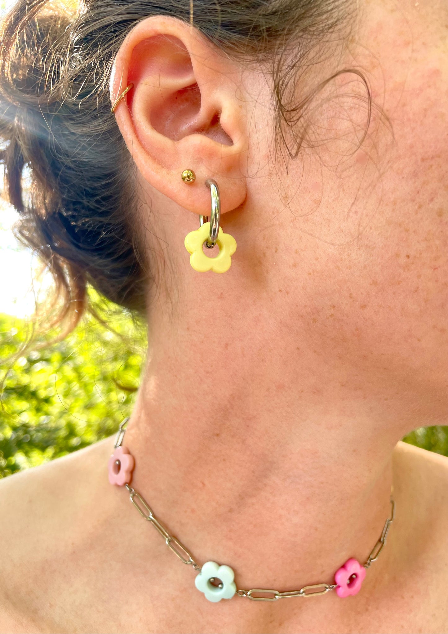 Boucle d'oreille Flora Argent